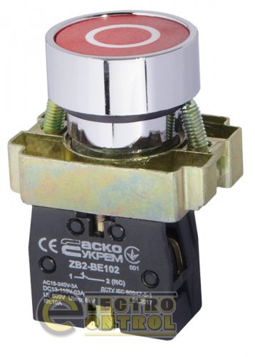 Кнопка Аско-Укрем A0140010065 XB2-BA4322 "Стоп" червона