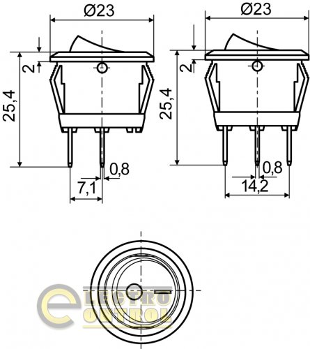 Переключатель Аско-Укрем A0140040069 KCD1-5-101 Grey/Grey 1 клав. круглый серый