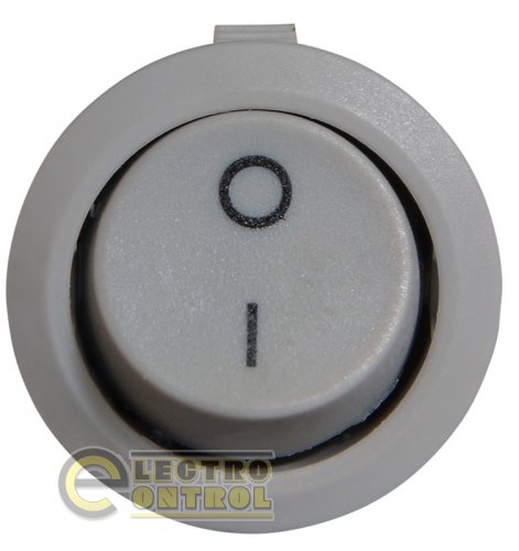 Переключатель Аско-Укрем A0140040069 KCD1-5-101 Grey/Grey 1 клав. круглый серый