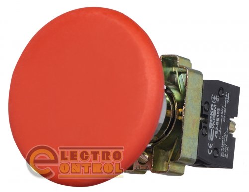 Кнопка Аско-Укрем A0140010015 XB2-BR42 "грибок" (d 60 мм) "Стоп" червона