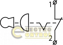 Кнопка Аско-Укрем A0140010016 XB2-BS142 безпеки. Повернення ключем