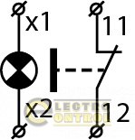 Кнопка Аско-Укрем A0140010022 XB2-BW3471(72) с подсветкой красная