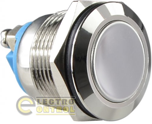 Кнопка Аско-Укрем A0140010104 TY 19-211A Scr металлическая плоская (винтовое соединение) 1NO