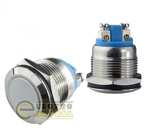 Кнопка Аско-Укрем A0140010104 TY 19-211A Scr металлическая плоская (винтовое соединение) 1NO