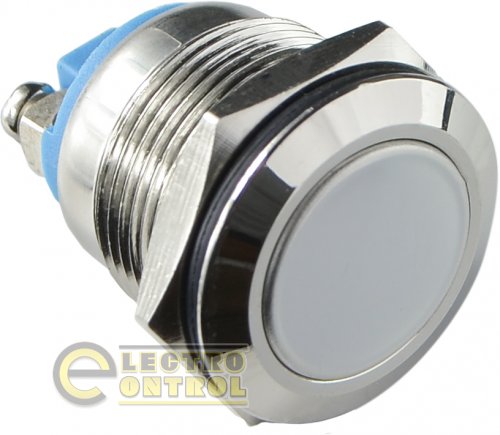 Кнопка Аско-Укрем A0140010104 TY 19-211A Scr металлическая плоская (винтовое соединение) 1NO