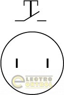 Кнопка Аско-Укрем A0140010104 TY 19-211A Scr металлическая плоская (винтовое соединение) 1NO