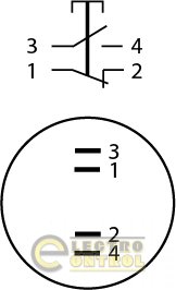 Кнопка Аско-Укрем A0140010128 TYJ 22-231 металлическая выпуклая 1NO+1NC