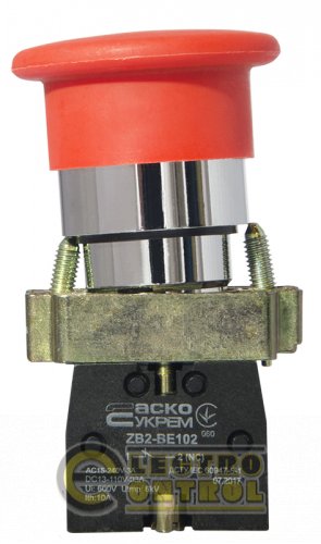 Кнопка XB2-BC42 Аско-Укрем A0140010031 "грибок" (d 40 мм) "Стоп" червона
