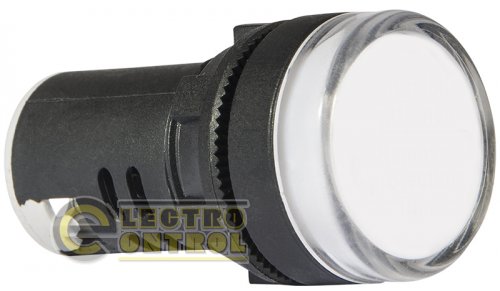 Сигнальна арматура Аско-Укрем A0140030160 AD22-22DS біла 12V АC/DC