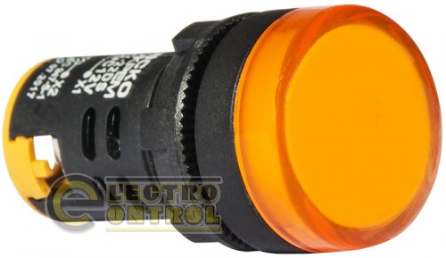 Сигнальна арматура Аско-Укрем A0140030161 AD22-22DS жовта 12V АC/DC