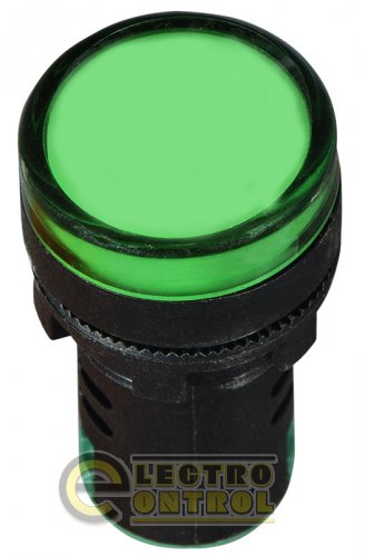 Сигнальна арматура Аско-Укрем A0140030162 AD22-22DS зелена 12V АC/DC