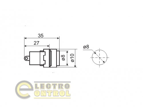 Сигнальная арматура Аско-Укрем A0140030173 AD22E-8DS красная 24V АC/DC