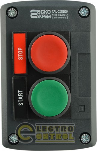 Пост Аско-Укрем A0140020060 XAL-D211H29 двухместный "Старт - Стоп"