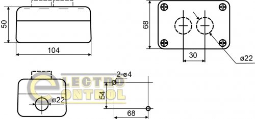 Пост Аско-Укрем A0140020064 XAL-D223 двухместный "Направо - Налево"