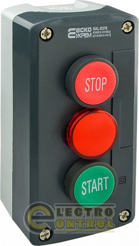 Пост Аско-Укрем A0140020070 XAL-D376 трёхместный "Старт-Стоп-Сигнальна арматура"