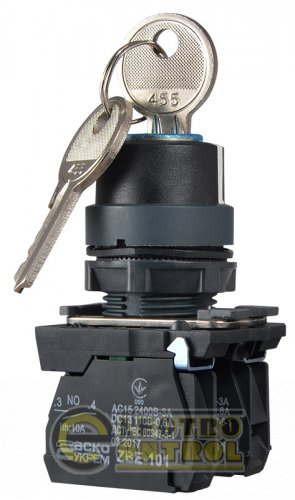 Кнопка Аско-Укрем A0140010155 TB5-AG33 поворотная с ключом 3-позиционная