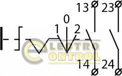 Кнопка Аско-Укрем A0140010155 TB5-AG33 поворотная с ключом 3-позиционная