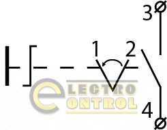 Кнопка Аско-Укрем A0140010157 TB5-AD41 поворотная 2-поз. с самовозвратом стандартная ручка