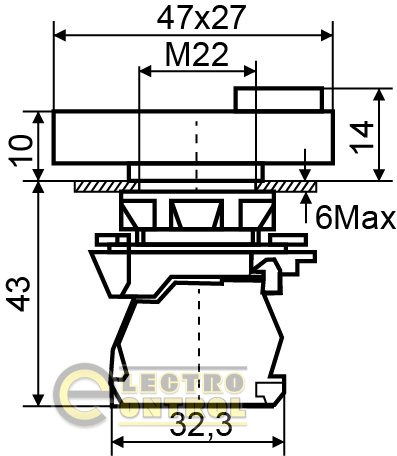 Кнопка Аско-Укрем A0140010171 TB5-AL9325 двойная "Старт/Стоп" IP66