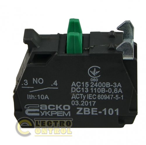 Контакт Аско-Укрем A0140010180 ZBE-101 N/О для кнопок TB5