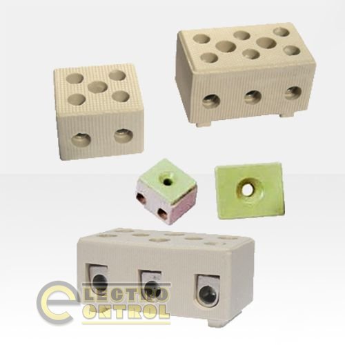 Колодка (клемма) керамическая, номинальное сечение  4-6 мм2, 1 полюс