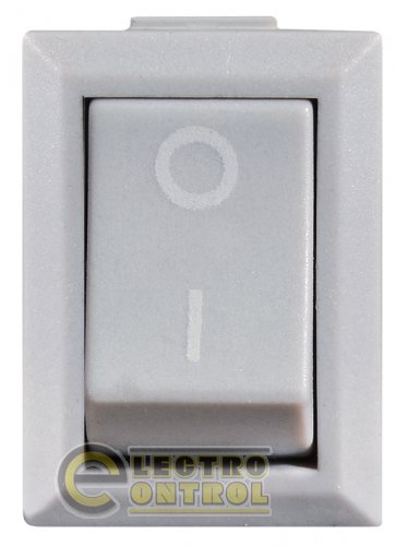 Перемикач Аско-Укрем A0140040051 KCD1-101 Grey/Grey 1 клав. сірий