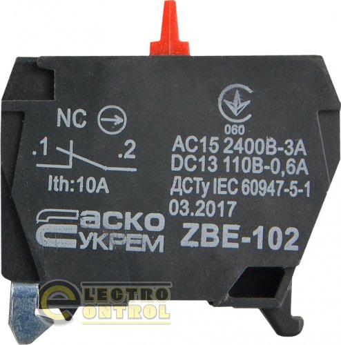 Контакт Аско-Укрем A0140010183 ZBE-102 N/C к постам управления XAL-D