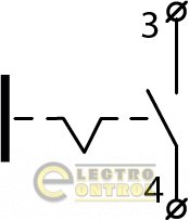 Кнопка Аско-Укрем A0140010038 XB2-EH121 "Старт" чёрная с фиксацией (NO)