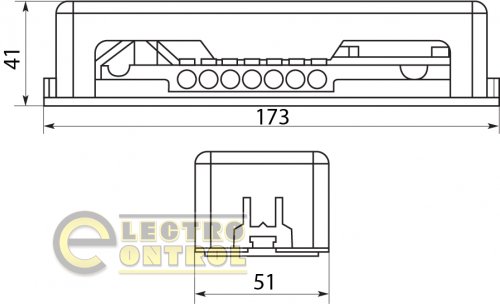 Нульова шина Аско-Укрем A0150120073 з кришкою BC-10