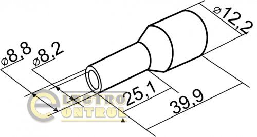Наконечники Аско-Укрем A0060010038 трубчасті НТ 35,0-25 червоні 100шт.