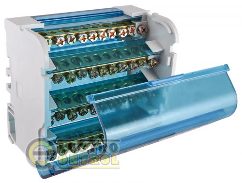 Нулевая шина Аско-Укрем A0150120021 в корпусе VC-411 4х11 (4 бруска по 11 отверстий)