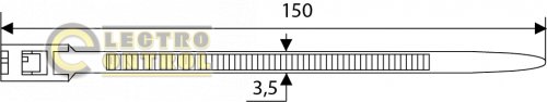 Хомут многоразовый Аско-Укрем A0150090039 CHS-150RRT 100шт.