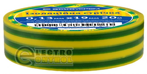 Изолента Аско-Укрем A0150020009 0,13мм*19мм/20м жёлто-зелёная