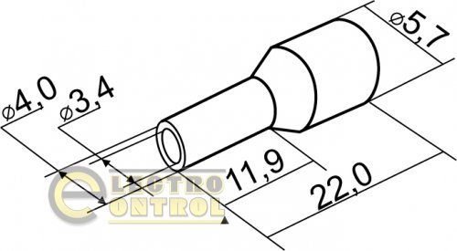 Наконечники Аско-Укрем A0060010007 трубчатые НТ 6,0-12 чёрные 100шт.