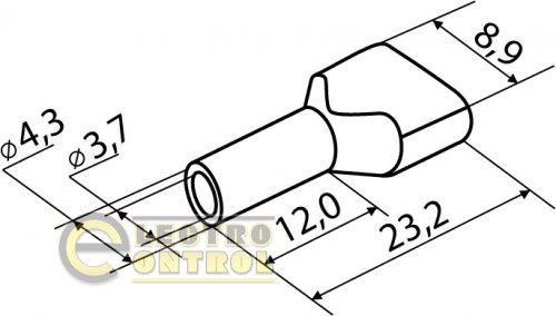 Наконечники Аско-Укрем A0060120010 трубчатые ТЕ 4,0-12 серые 100 шт.