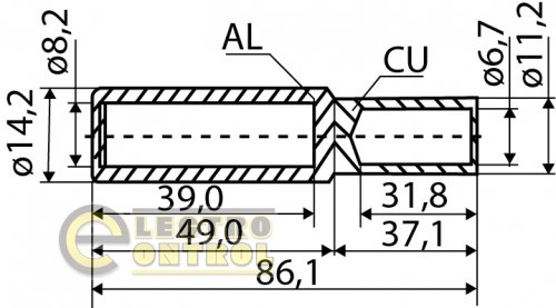 Гильза Аско-Укрем A0060080043 медно-алюминиевая GTL-35