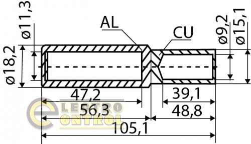 Гильза Аско-Укрем A0060080045 медно-алюминиевая GTL-70