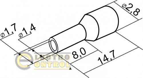 Наконечники Аско-Укрем A0060010055 трубчатые НТ 1,0-08 синие 100 шт.