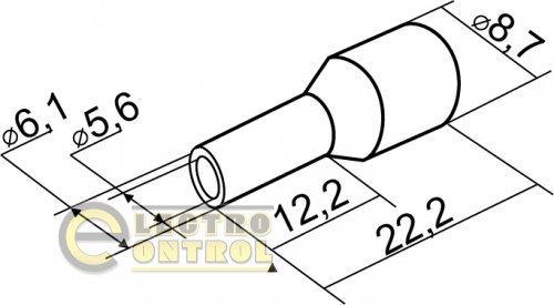 Наконечники Аско-Укрем A0060010061 трубчатые НТ 16,0-12 синие 100 шт.