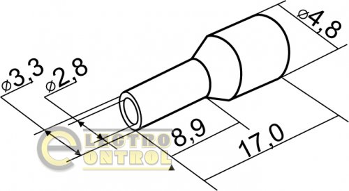 Наконечники Аско-Укрем A0060010097 трубчатые НТ 4,0-09 зелёные 100 шт.