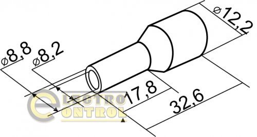 Наконечники Аско-Укрем A0060010125 трубчасті НТ 35,0-18 чорні 100 шт.