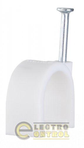 Скоба белая Аско-Укрем A0150030005 CHR-8 мм круглая 100 шт.