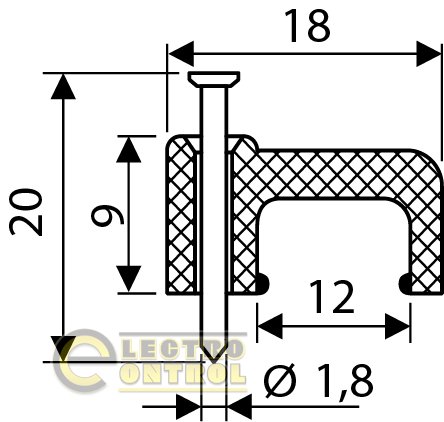 Скоба белая Аско-Укрем A0150030022 CHF-12 мм плоская 100 шт.