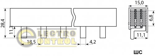 Шина з`єднувальна Аско-Укрем A0150110003 ШС 100-3/63