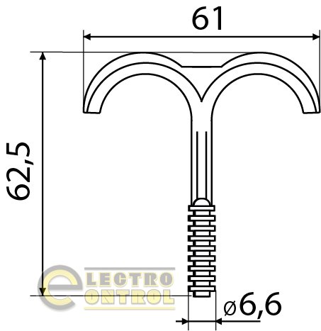 Дюбель-гачок Аско-Укрем A0150090089 подвійний FTC-25DB 50 шт.