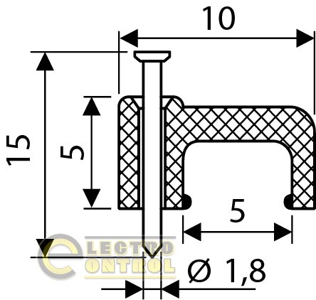 Скоба черная Аско-Укрем A0150030028 CHF-5 мм плоская 100 шт.