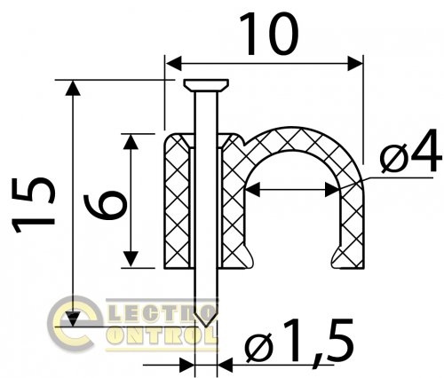 Скоба черная Аско-Укрем A0150030034 CHR-4 мм круглая 100 шт.