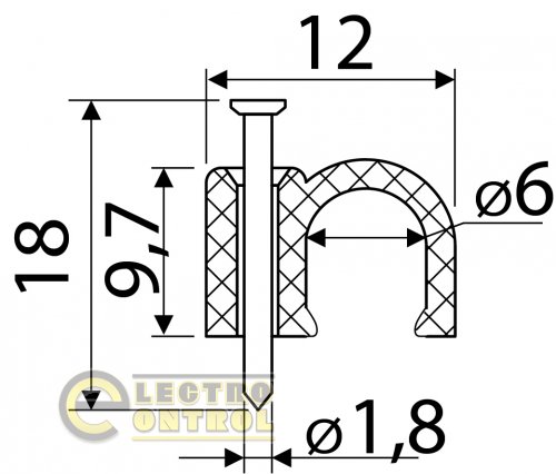 Скоба черная Аско-Укрем A0150030036 CHR-6 мм круглая 100 шт.