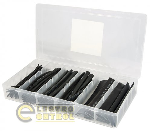 Набор термоусадочных трубок Аско-Укрем A0150040119 HST-100B чёрные