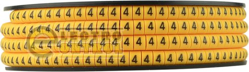 Маркировка для кабеля Аско-Укрем A0150080029 EC-1 1,5-4,0 мм² символ "4"